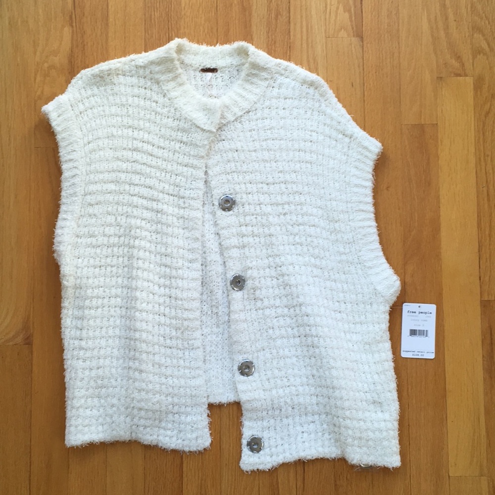 Free People Ivory Comb Sweater